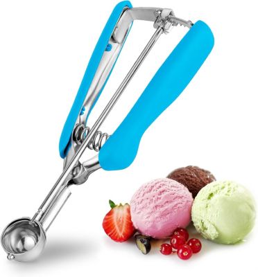 Mini cuillère à glace et biscuits 25 mm en inox bleu