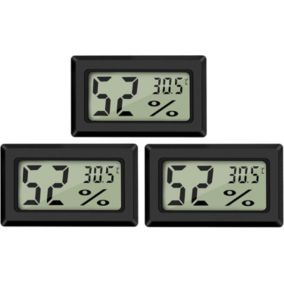 Mini Digital LCD Thermomètre Hygromètre Température Humidité Portable Thermo Indicateur pour Bureau Cuisine Humidors Incubateurs