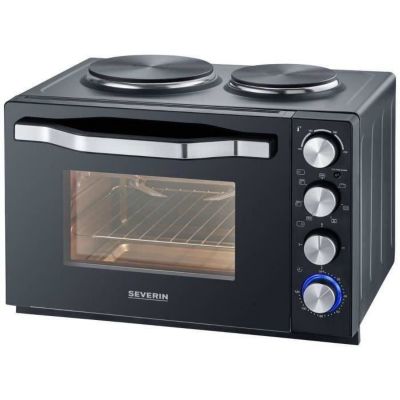Mini-four électrique - SEVERIN - 30 L - 1500W - 2 plaques de cuisson - Noir - 2074