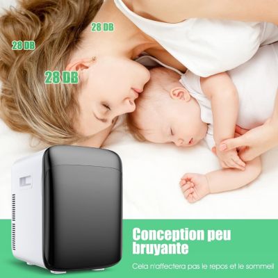 Mini Frigo Refroidisseur et Réchauffeur Thermoélectrique Réfrigérateur Portable avec Affichage de Température 38x33x27CM, Noir