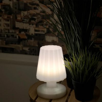 Mini lampe à poser sans fil LED LADY MINI Blanc Polyéthylène H22CM