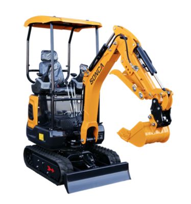 Mini-pelle compacte 1,2 tonne avec flèche orientable et joysticks hydrauliques SONCA SJW-12P