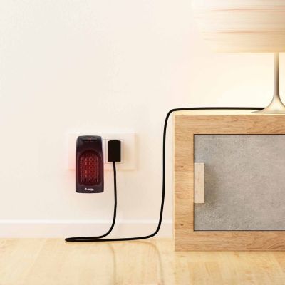 Mini Prise Murale Chauffage 400W Noir Thinia Home