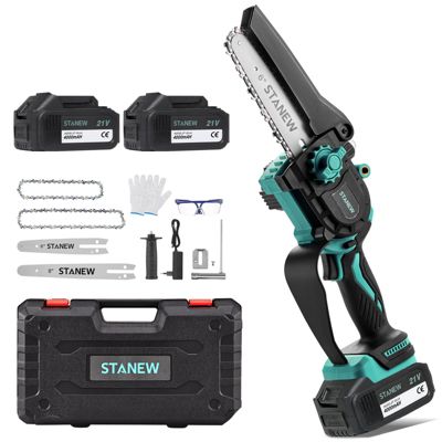 Mini-scie sans fil sans balais 21 V, 6/8 pouces, batterie 4 A x 2