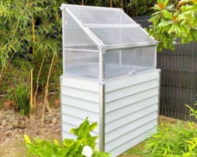 Mini serre de jardin adossable simple STRETTO 62x120 cm en acier ...