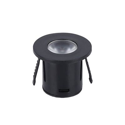 Mini Spot LED Encastrable 1W 90 degrés Rond Noir - Blanc Chaud 2300K - 3500K - SILAMP