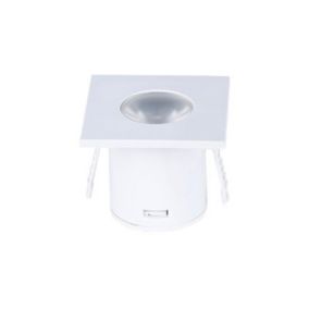 Mini Spot LED Encastrable 1W 90degrés carré Blanc - Blanc Chaud 2300K - 3500K - SILAMP