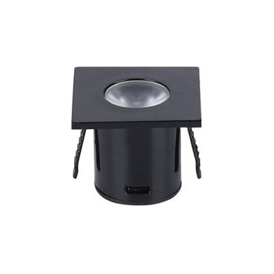 Mini Spot LED Encastrable 1W 90degrés carré Noir - Blanc Chaud 2300K - 3500K - SILAMP