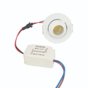 Mini Spot LED Encastrable Orientable 3W COB 45degrés Rond - Blanc Froid 6000K - 8000K - SILAMP