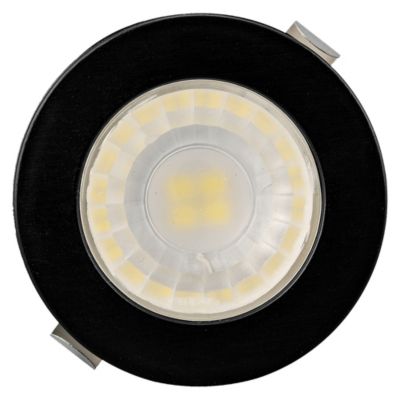 Mini spot LED rond noir 3W 3000K IP54