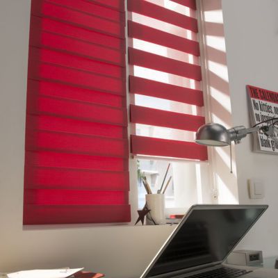 Mini store enrouleur polyester rouge Elin 42 x 100 cm