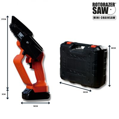 Mini tronçonneuse électrique - Trickblade pro - Rotorazer Mini Chainsaw - VENTEO - Portable et légère - 21 V - Batterie rechargeab