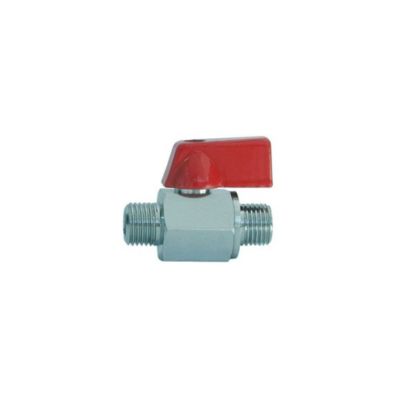 Mini vanne à sphère chromée mâle/mâle - Série 238-29380-29380