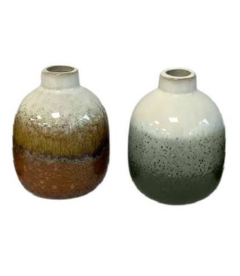 Mini vase décoratif en émail l.7,5 x H.10,5cm Ornami