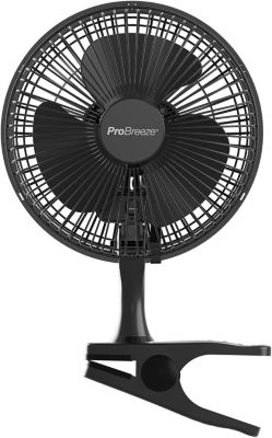 Mini Ventilateur 15cm Noir à Pince avec 2 Vitesses + Clip - Ventilateur de Table Petit Portable Silencieux avec Rotation 360