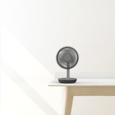 Mini ventilateur de table ø15 cm gris
