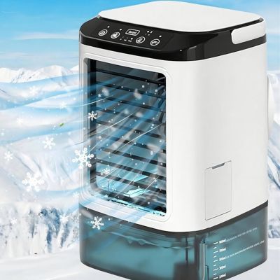 Mini ventilateur rafraîchisseur d'air portable à 3 vitesses  adapté aux chambres, bureaux, voitures et au camping en plein air