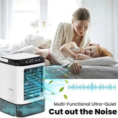 Mini ventilateur rafraîchisseur d'air portable à 3 vitesses  adapté aux chambres, bureaux, voitures et au camping en plein air