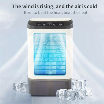Mini ventilateur rafraîchisseur d'air portable à 3 vitesses  adapté aux chambres, bureaux, voitures et au camping en plein air