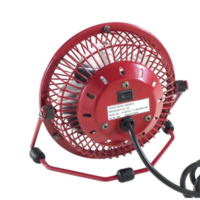 Mini ventilateur USB TX-401D-U rouge ø10 cm, 4W
