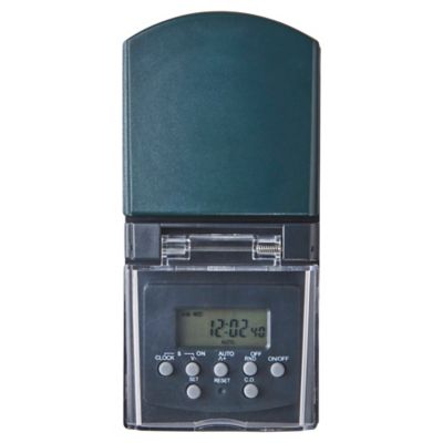 Minuterie digitale extérieure à programmation hebdomadaire gris