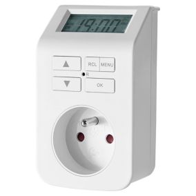 Prise programmable mécanique hebdomadaire IP20, cycle de 7 x 24 h,  programmation par tranches de 120 minutes Acheter chez JUMBO