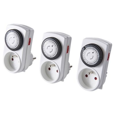 Minuterie mécanique à programmation quotidienne intérieure, lot de 3