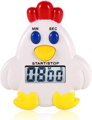 Minuteur de Forme de Coq, Minuteur de Cuisine Magnétique blanc