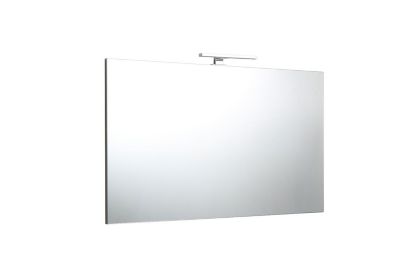 Miroir 120x70 avec bordure en fil brillant et lampe chromée