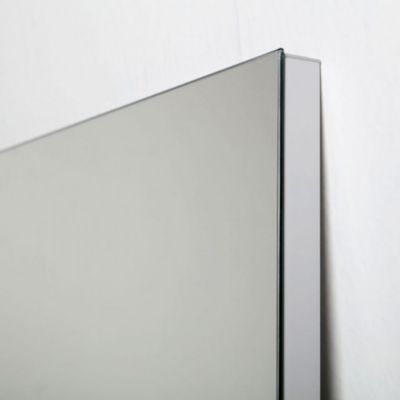 Miroir 120x70 avec bordure en fil brillant et lampe chromée