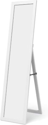 Miroir 2 en 1 Mural sur Pied HD Miroir avec Cadre de Style Moderne 147 x 29 CM