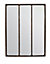 Miroir 3 bandes style industriel effet métal rouillé L.90 x H.120 x ep.10 cm