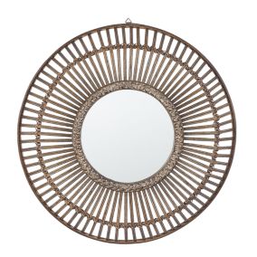 Miroir 66 cm Bois foncé BLASITO