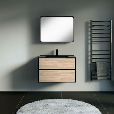 Miroir 80x60 noir mat Essebagno Indus