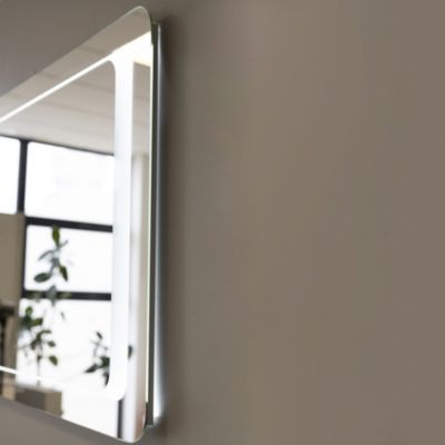 Miroir 90X60 Avec Sablage Frontal Et Rétroéclairage Led