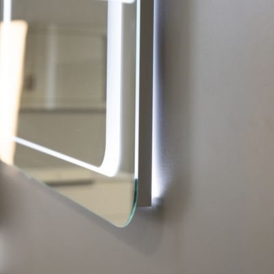 Miroir 90X60 Avec Sablage Frontal Et Rétroéclairage Led