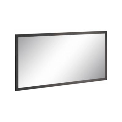 Miroir Adelchi, Miroir de salle de bain, 100% Made in Italy, 120x2h60 cm, Anthracite Brillant