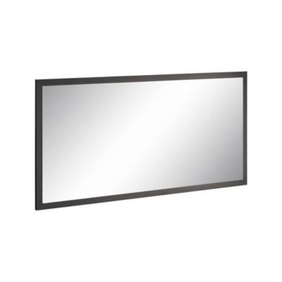 Miroir Adelchi, Miroir de salle de bain, 100% Made in Italy, 120x2h60 cm, Anthracite Brillant