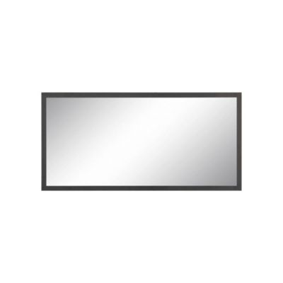 Miroir Adelchi, Miroir de salle de bain, 100% Made in Italy, 120x2h60 cm, Anthracite Brillant