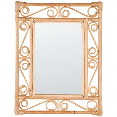 Miroir AMANU 41 cm 52 cm Rotin Naturel
