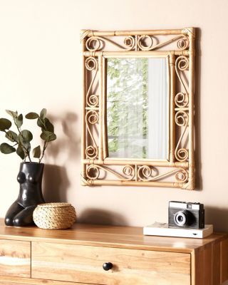 Miroir AMANU 41 cm 52 cm Rotin Naturel
