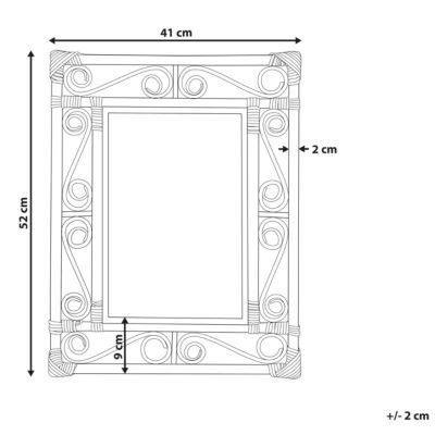Miroir AMANU 41 cm 52 cm Rotin Naturel