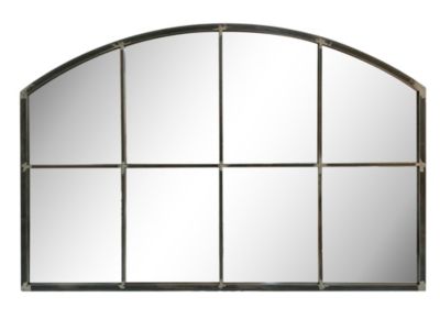 Miroir arc style industriel effet mat noir L.120 x H.80 x ep.5 cm