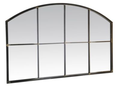 Miroir arc style industriel effet mat noir L.120 x H.80 x ep.5 cm