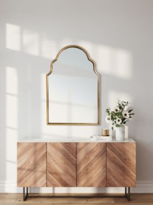 Miroir arche doré en métal 100 x 100 cm EDME Lacroix
