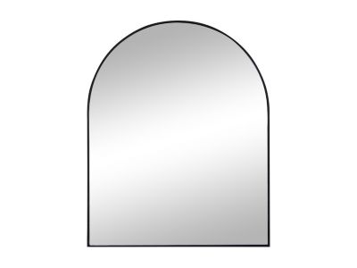 Miroir arche en métal - L.65 x H.80 cm -  Noir - MAILEN