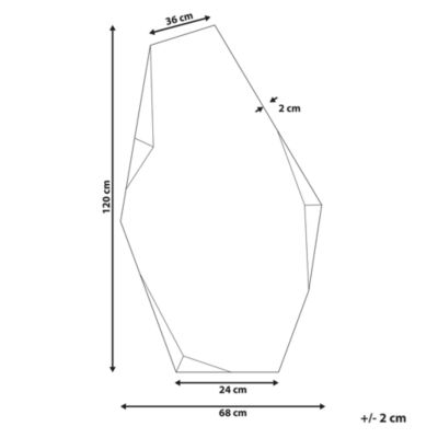 Miroir ARGUEL 68 cm 120 cm Doré