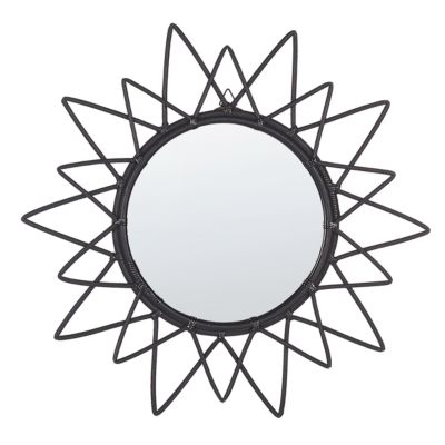 Miroir AROEK 61 cm 61 cm Rotin Noir