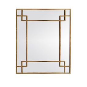 Miroir art déco métal doré l.80 x H.95 cm Emde