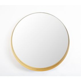 Miroir asymétrique en métal doré ⌀.50 cm